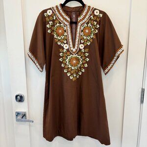 Vintage 70's caftan style short dress